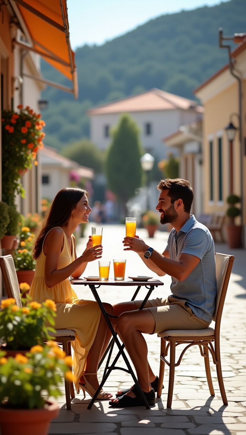 Σκηνή με παραδοσιακό τσάι φτιαγμένο από κουρκουμά και μέλι.